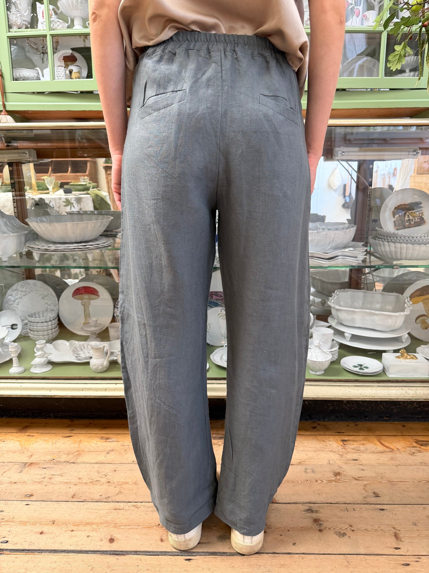 Sula Everyday Linen Twill Trousers - Teal