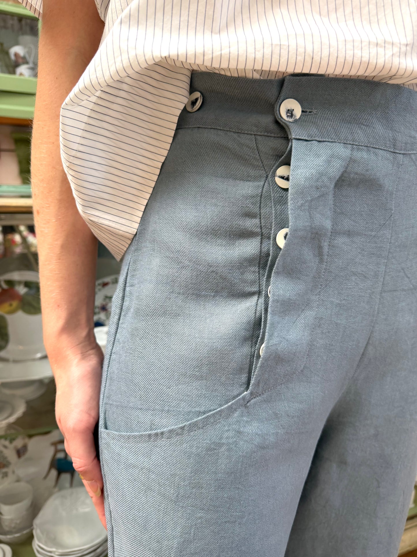 Sula Hem Pants - Blue