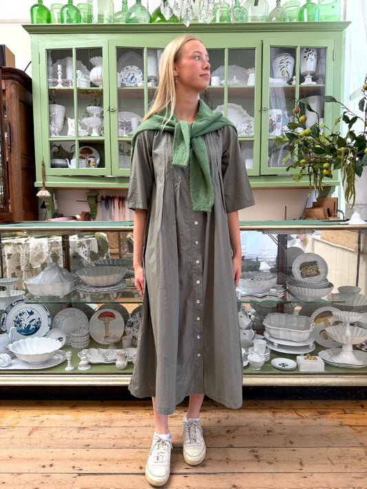 Sula Long Pleat Dress - Shadow