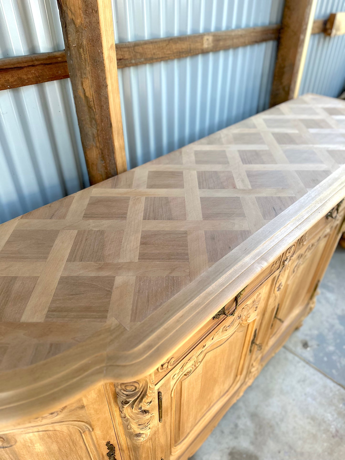 Antique French walnut 4 Door Sideboard