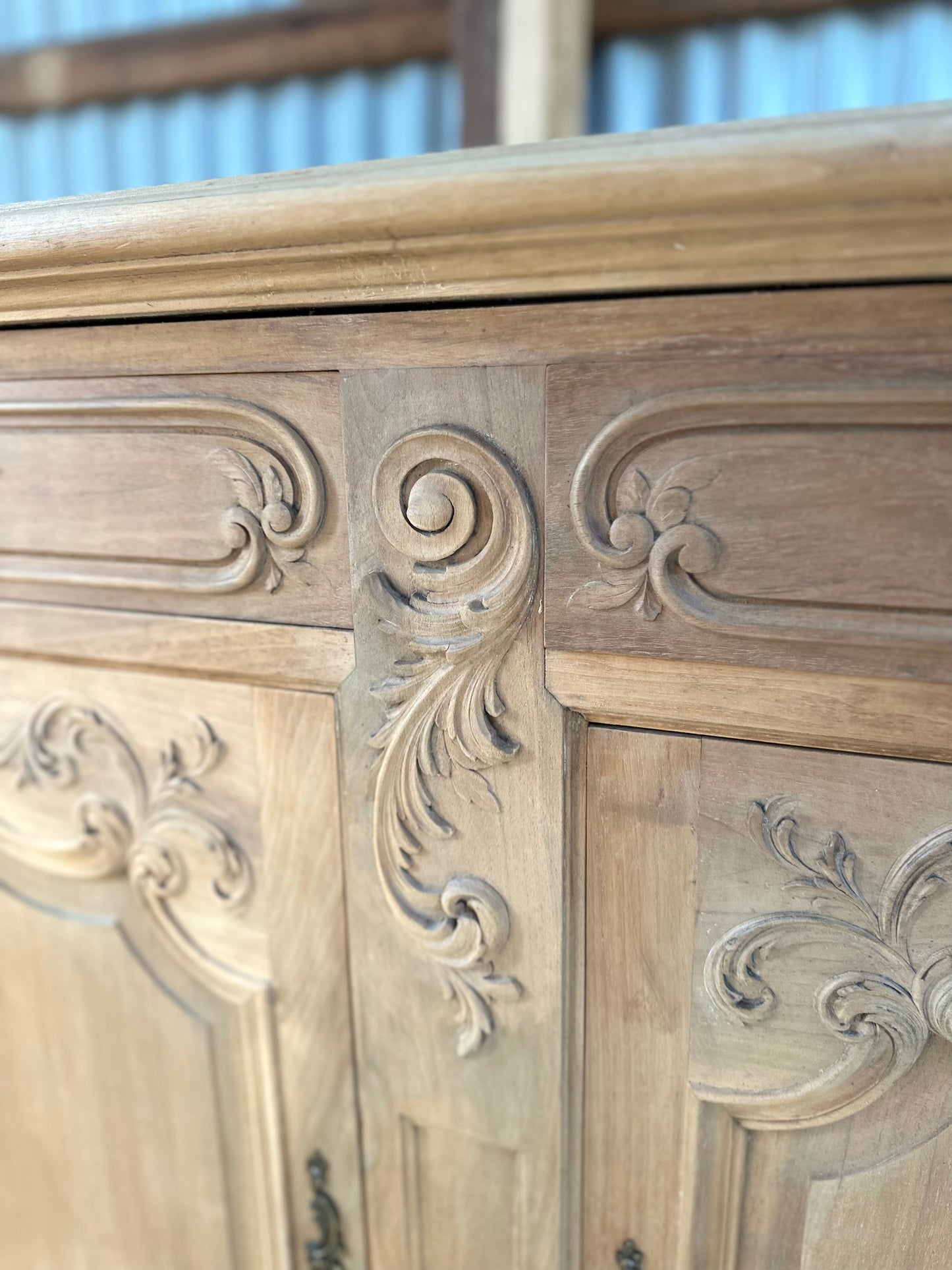 Antique French walnut 4 Door Sideboard