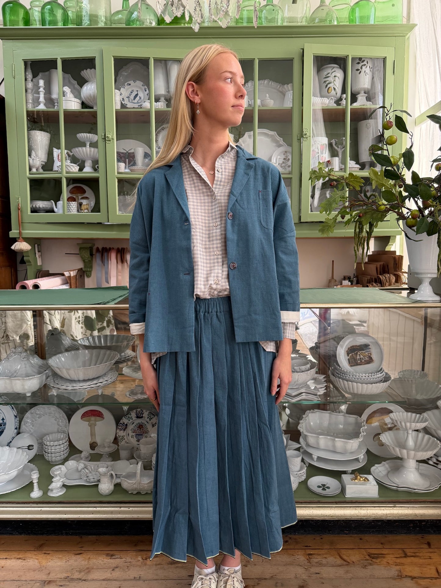 Runaway Bicycle Boxy Jacket - Blue