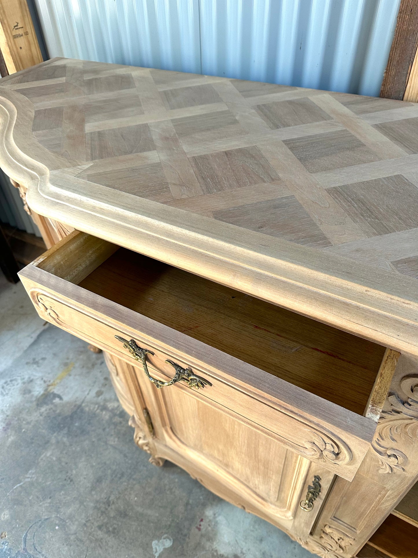 Antique French walnut 4 Door Sideboard