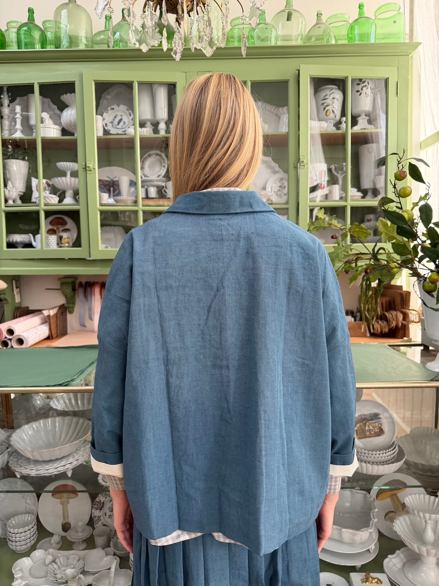 Runaway Bicycle Boxy Jacket - Blue