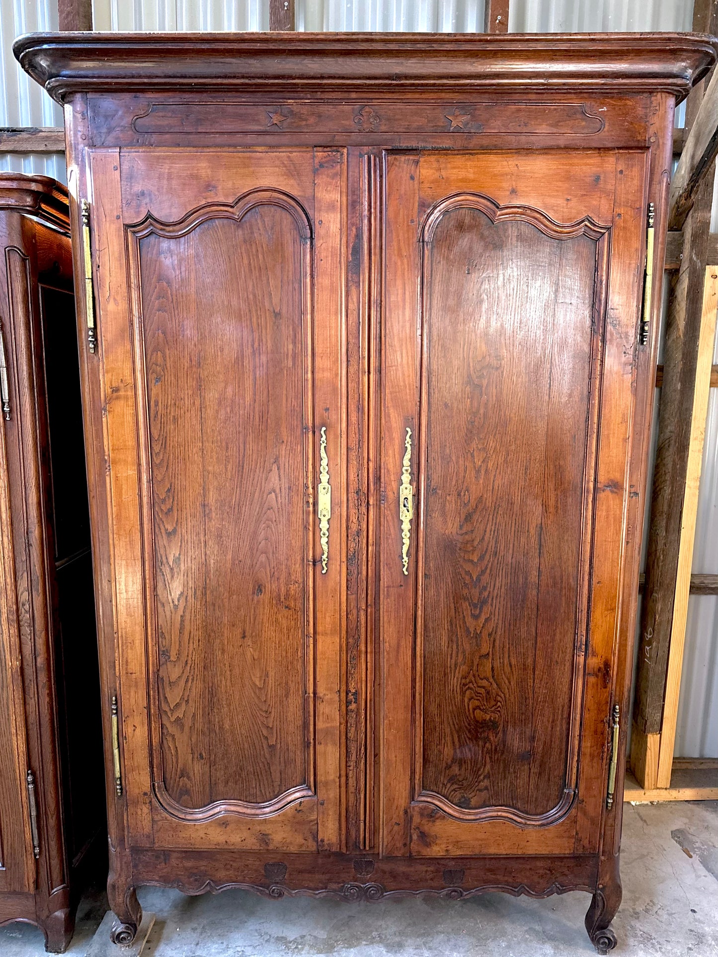 Antique French Oak 1700s Armoire