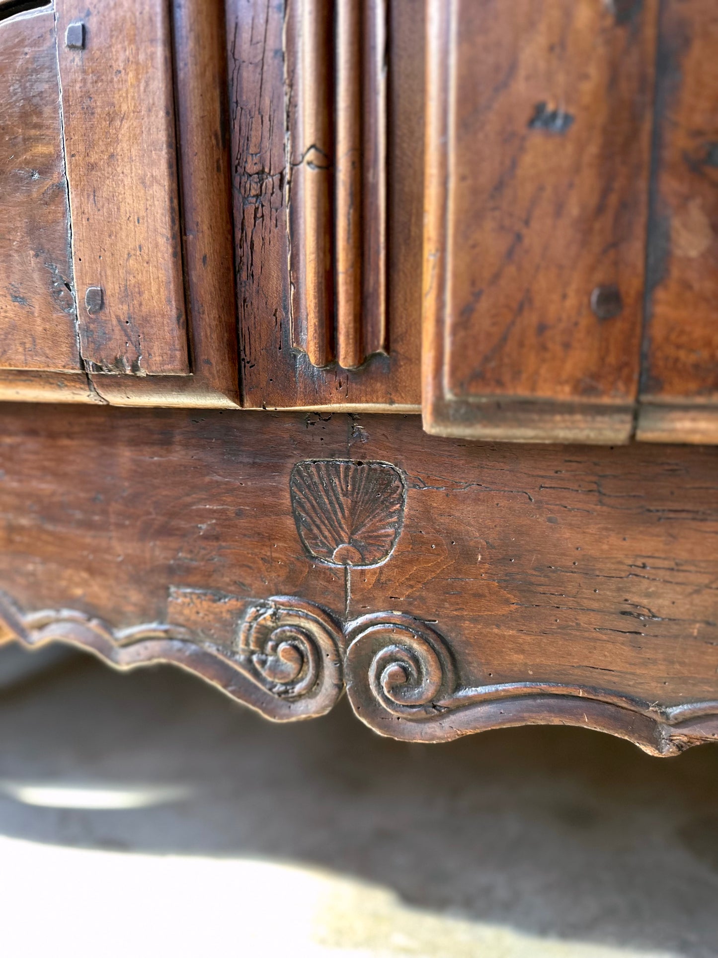 Antique French Oak 1700s Armoire