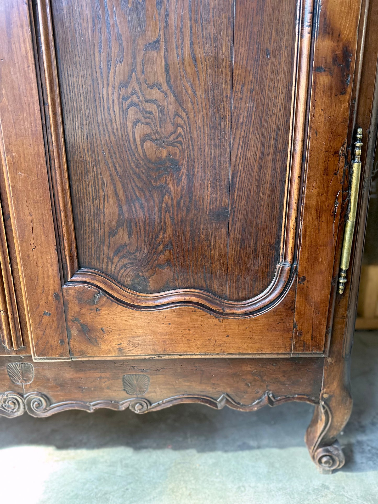 Antique French Oak 1700s Armoire