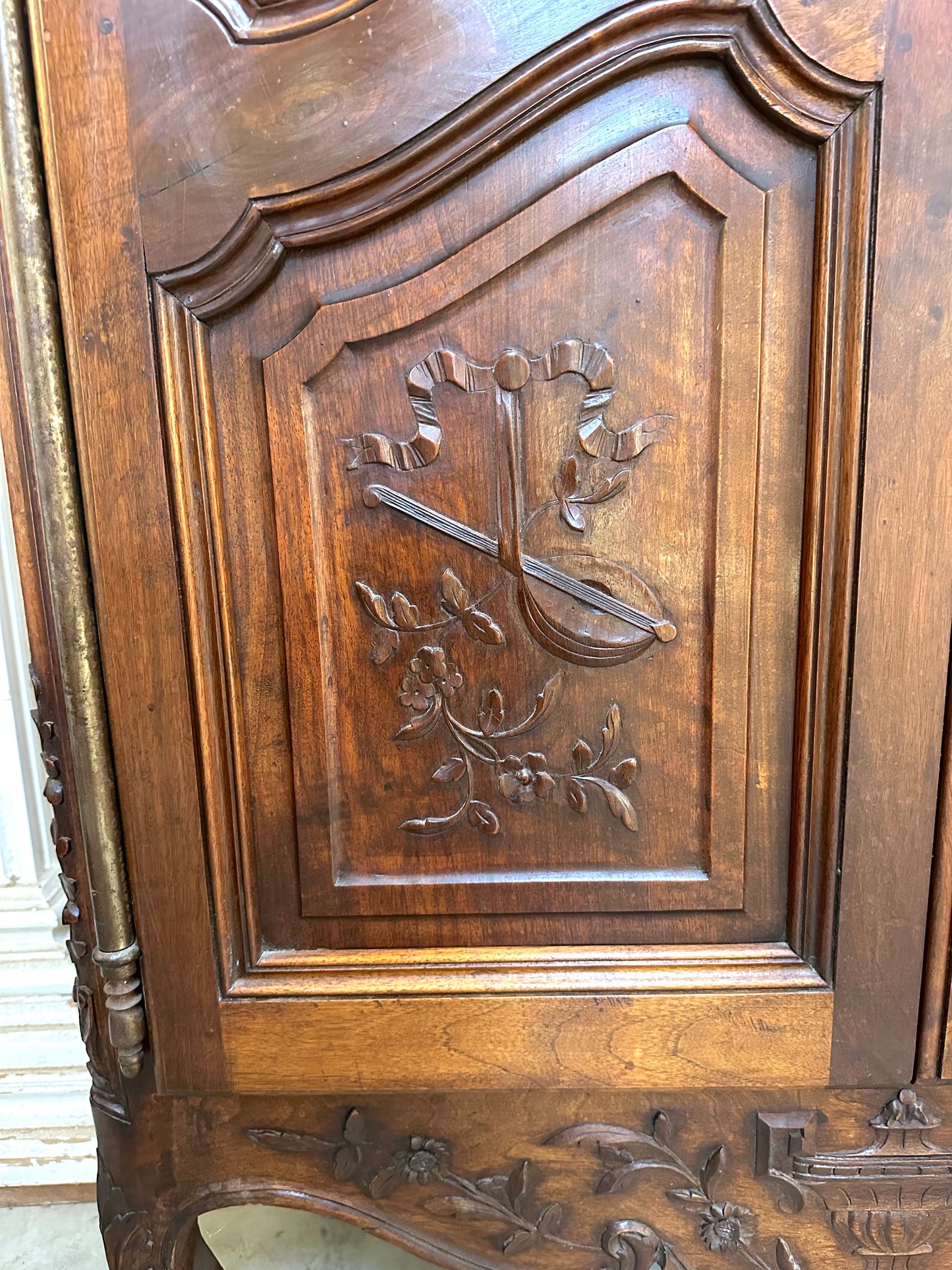 Antique French Flower Basket Vitrine