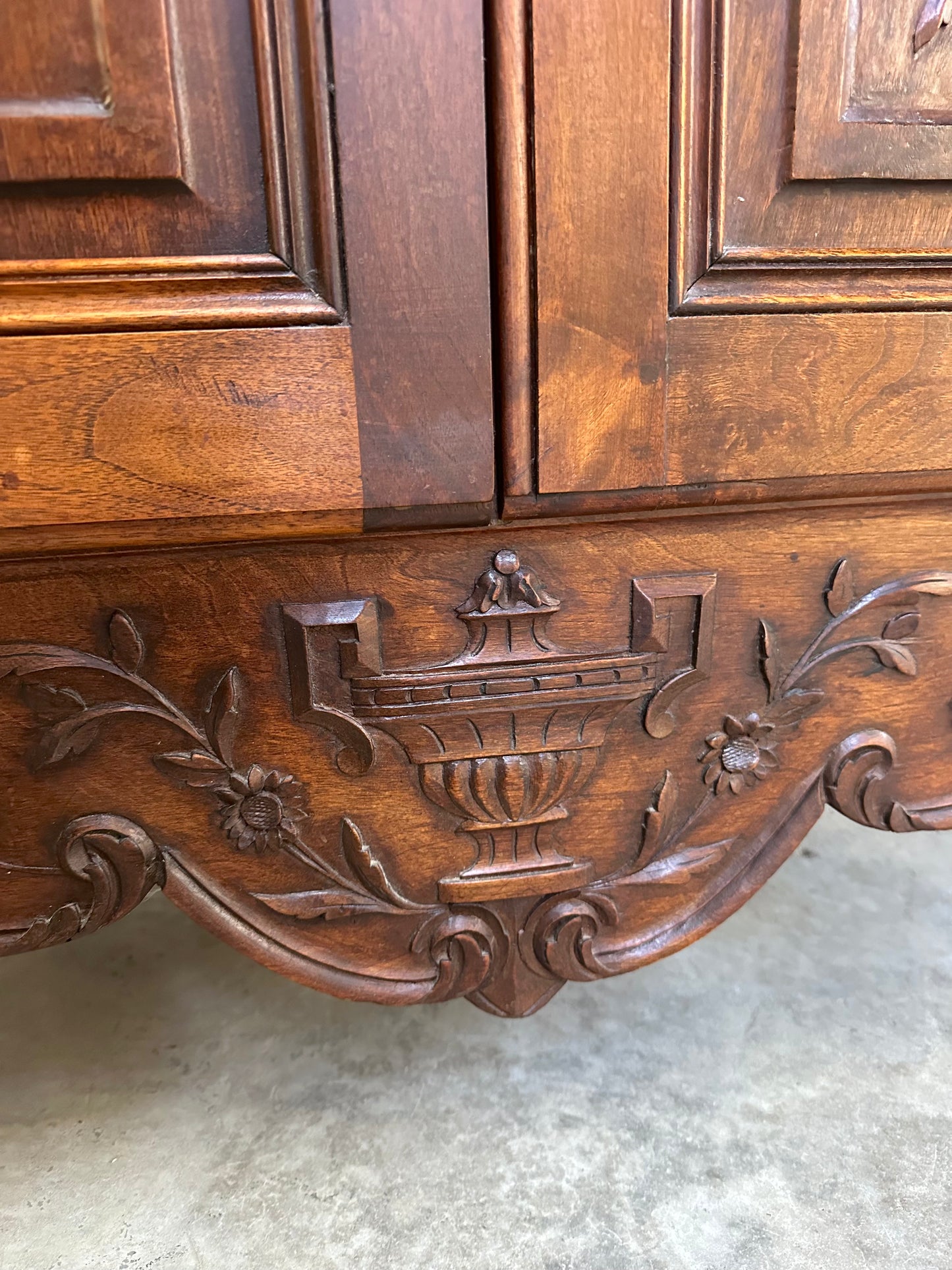 Antique French Flower Basket Vitrine