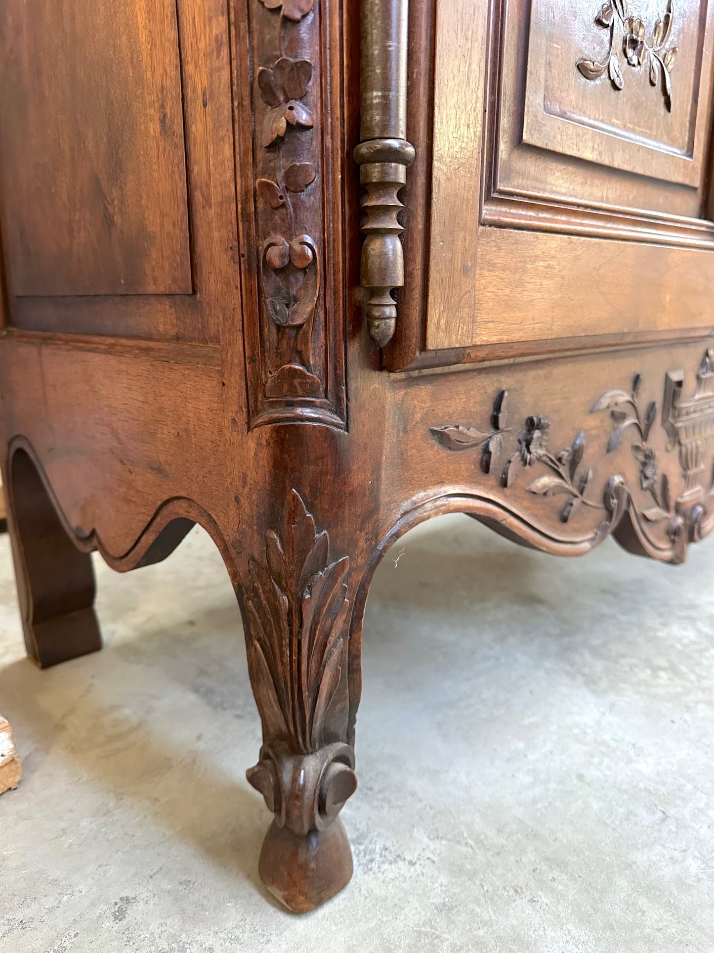 Antique French Flower Basket Vitrine