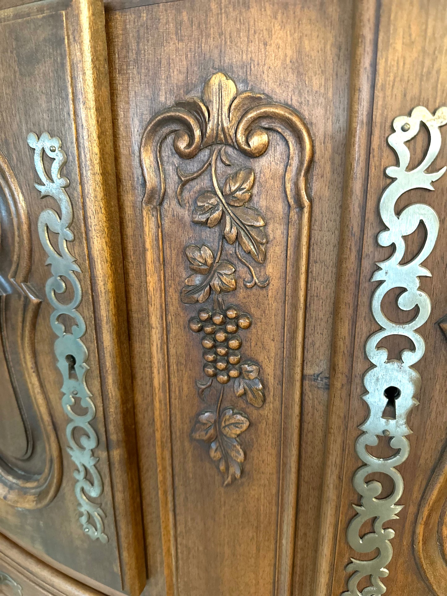 Antique French Small 4 Door And 4 Drawer Cupboard