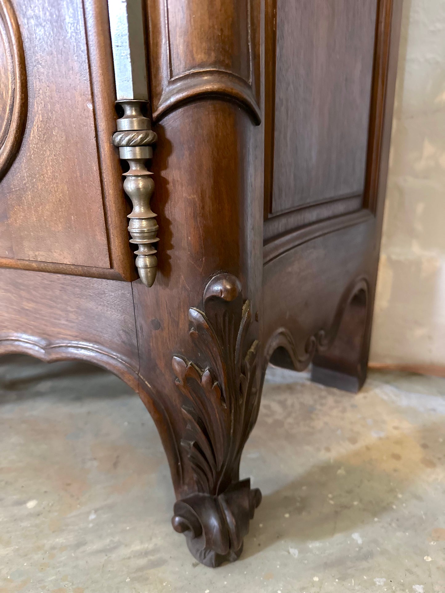 Antique French Small 4 Door And 4 Drawer Cupboard