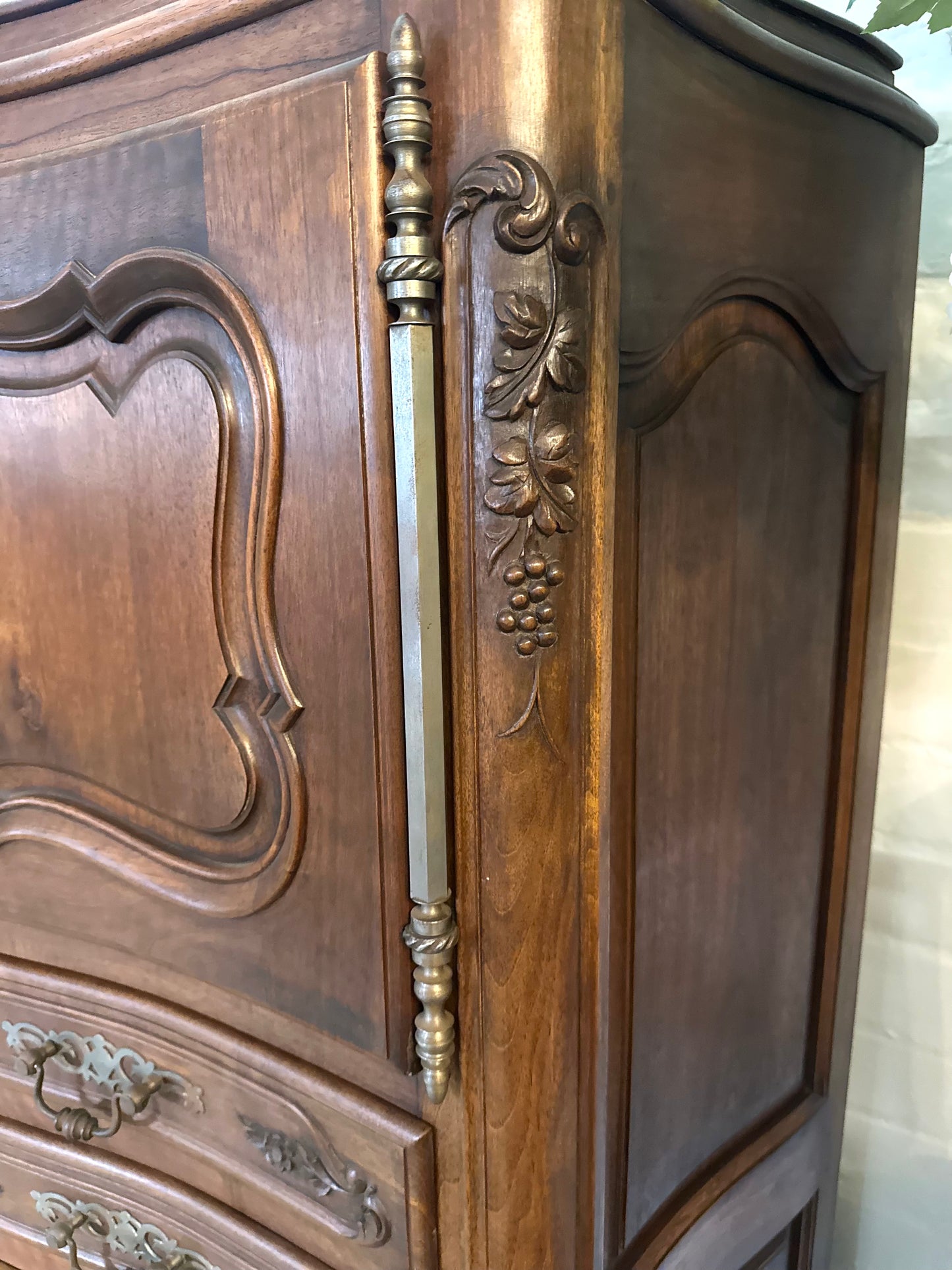 Antique French Small 4 Door And 4 Drawer Cupboard