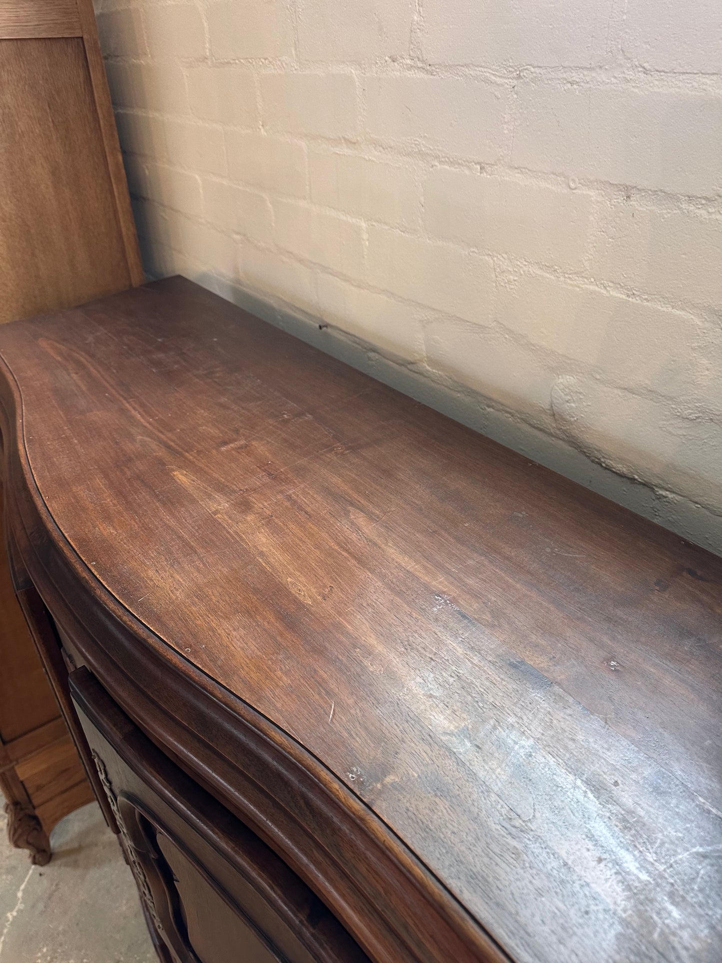 Antique French Small 4 Door And 4 Drawer Cupboard