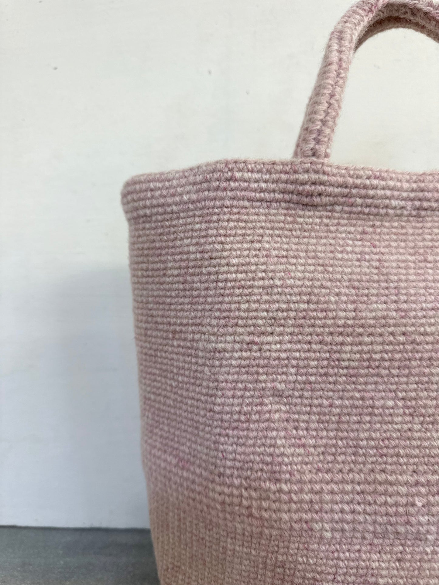 Sophie Digard Small Pink Wool Bag With Floral Appliqué