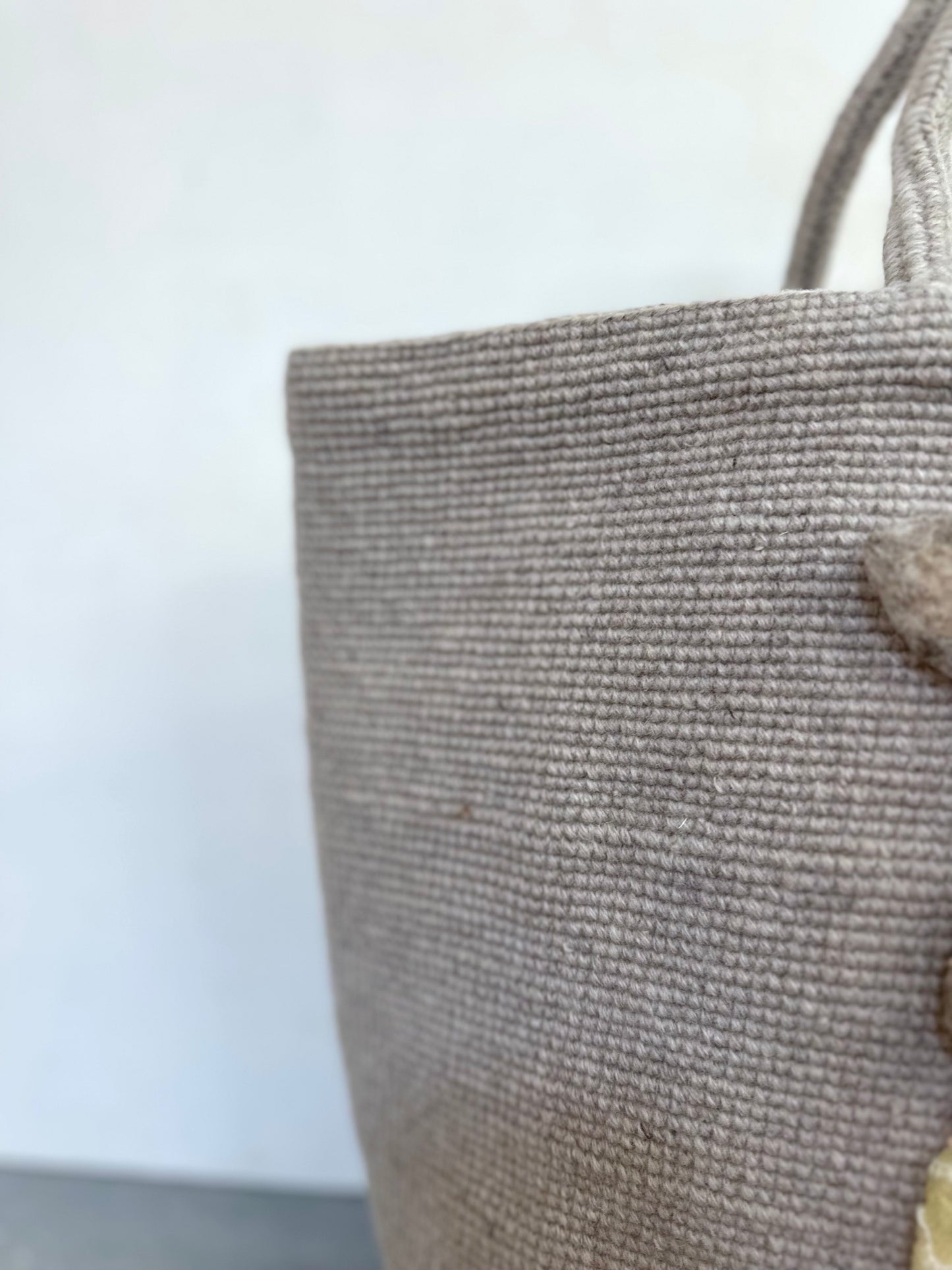 Sophie Digard Large Crochet Wool Bag With Characters