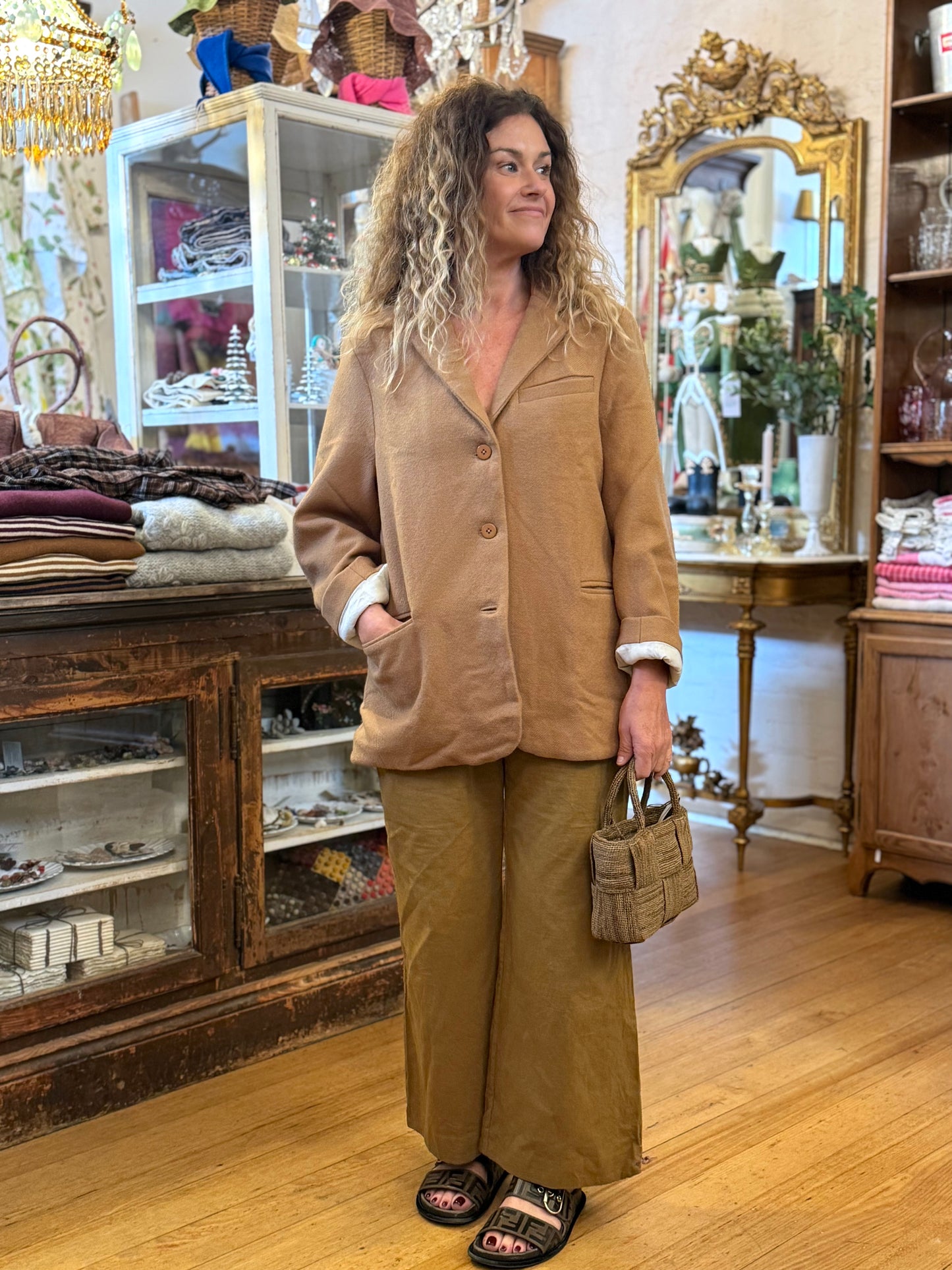 Runaway Bicycle Wool Jacket In Camel