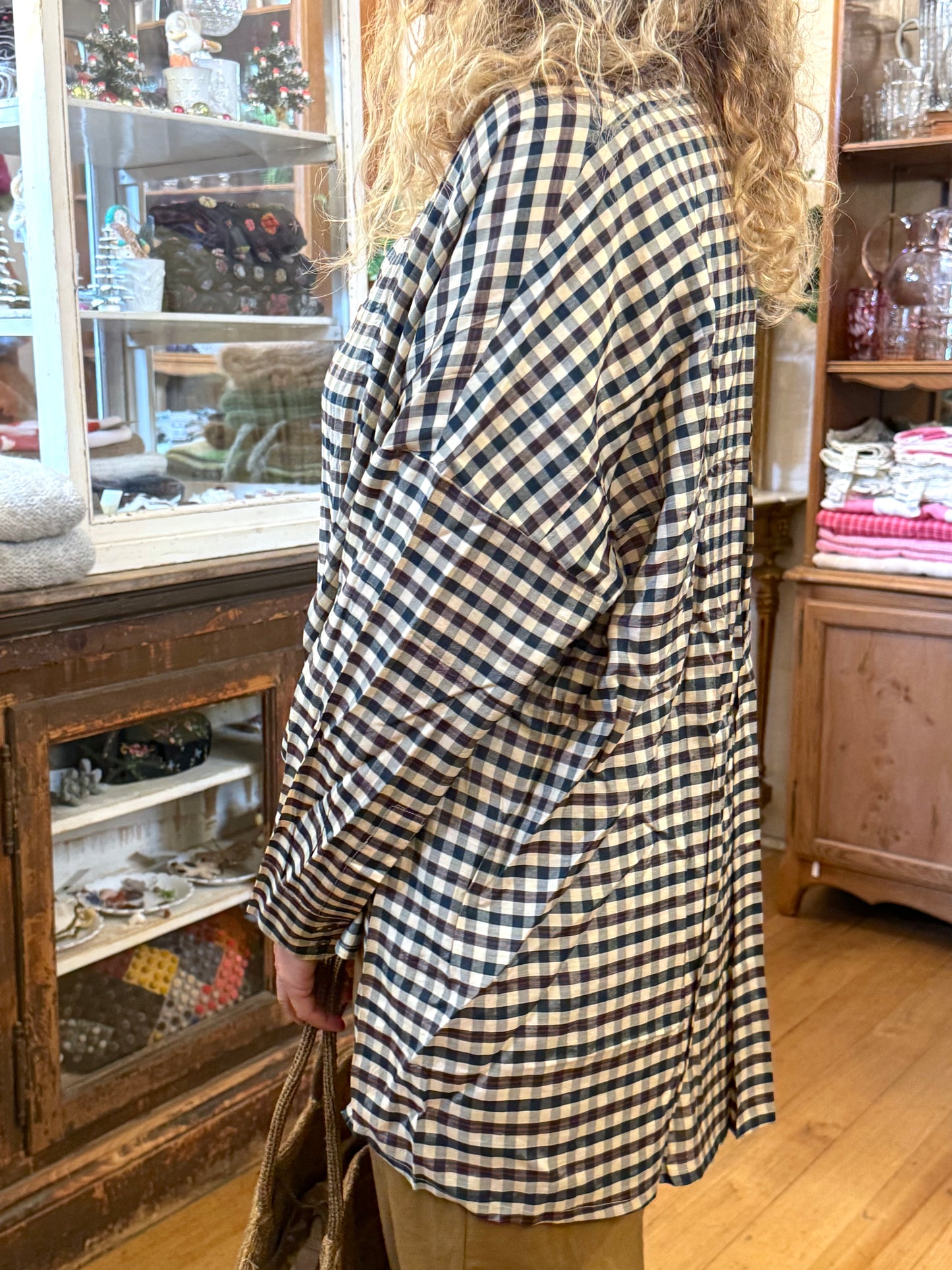 Runaway Bicycle Indigo Check Shirt