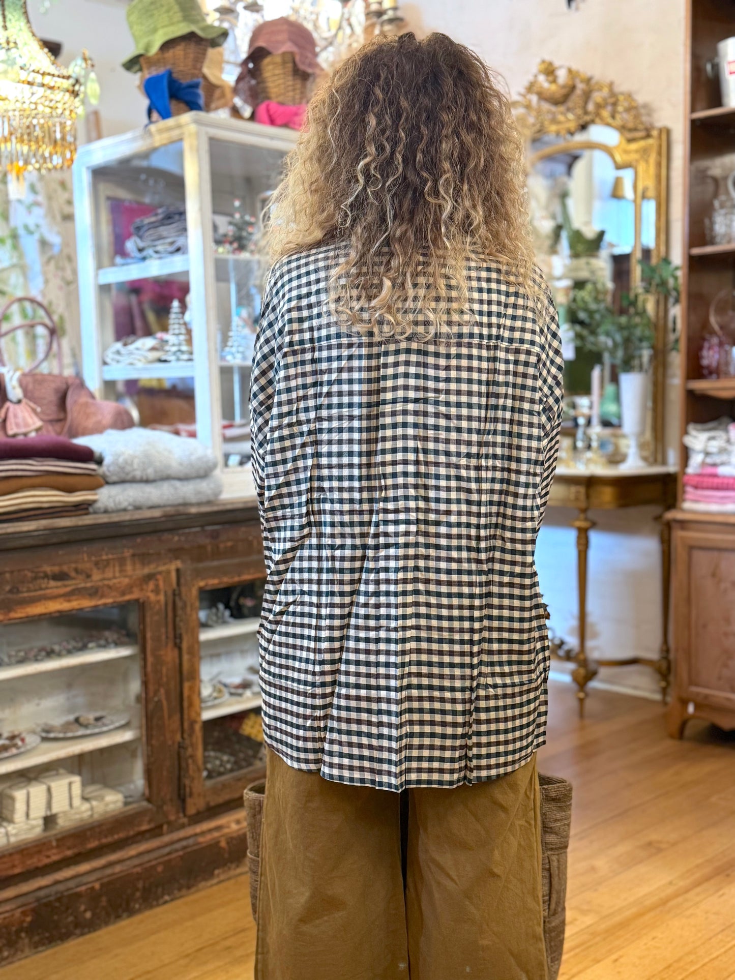 Runaway Bicycle Indigo Check Shirt