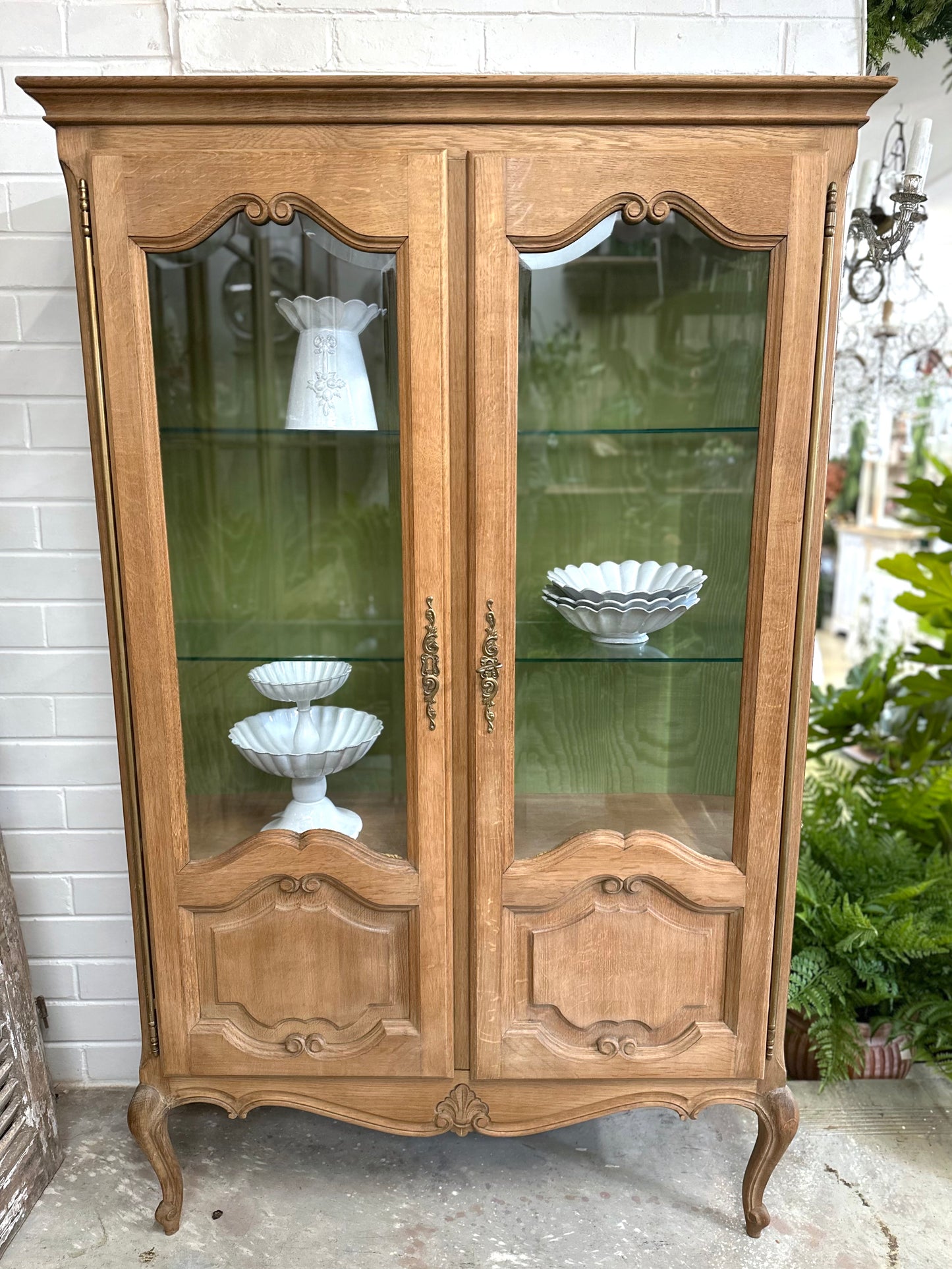 Antique French Double Door Vitrine
