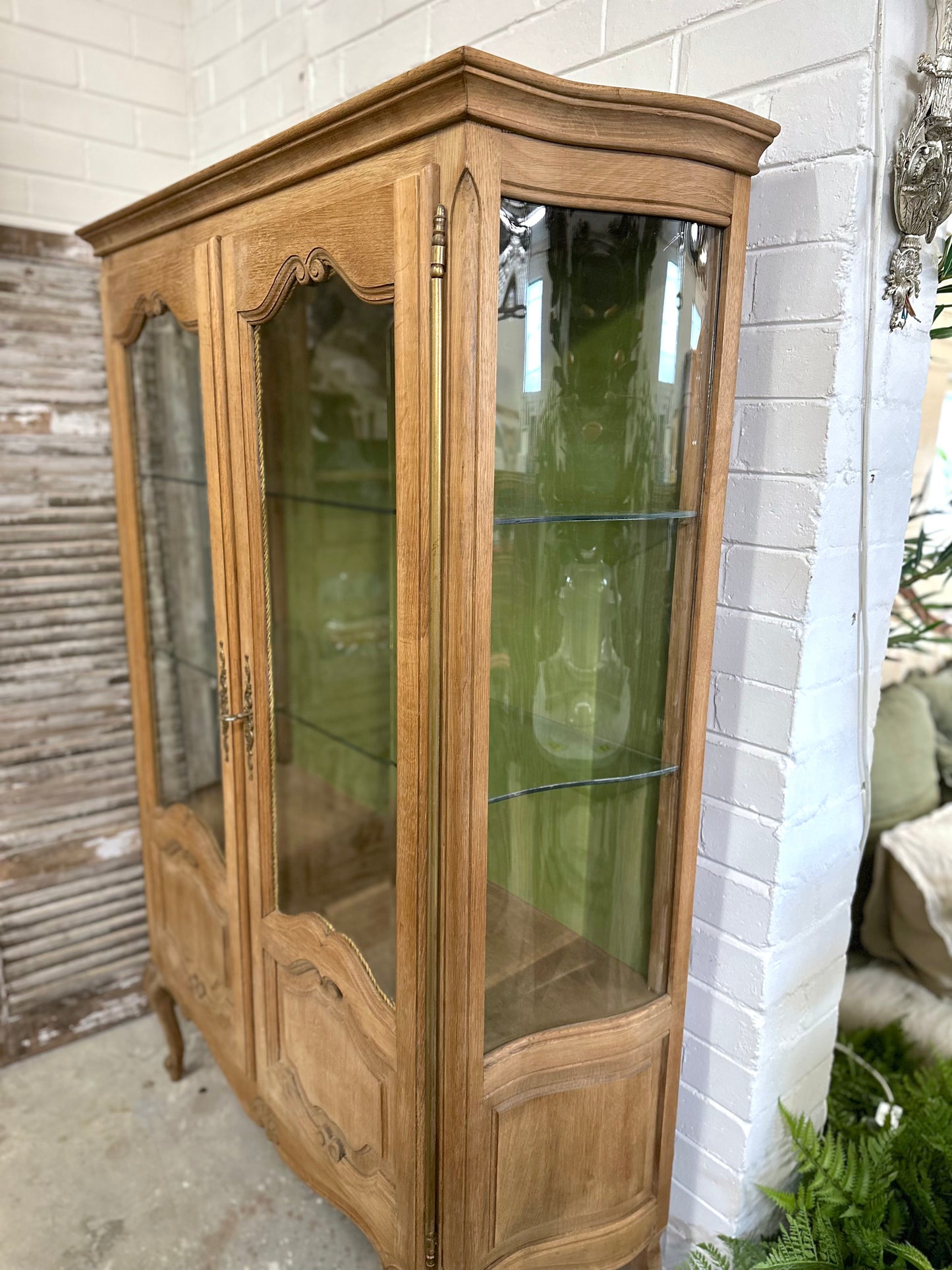 Antique French Double Door Vitrine