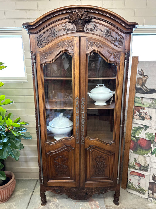 Antique French Flower Basket Vitrine