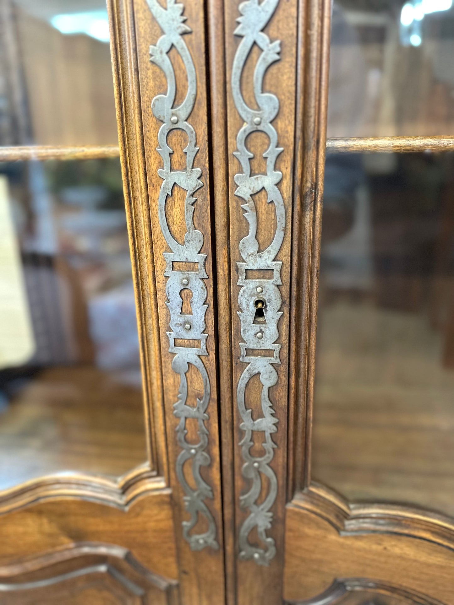 Antique French Flower Basket Vitrine