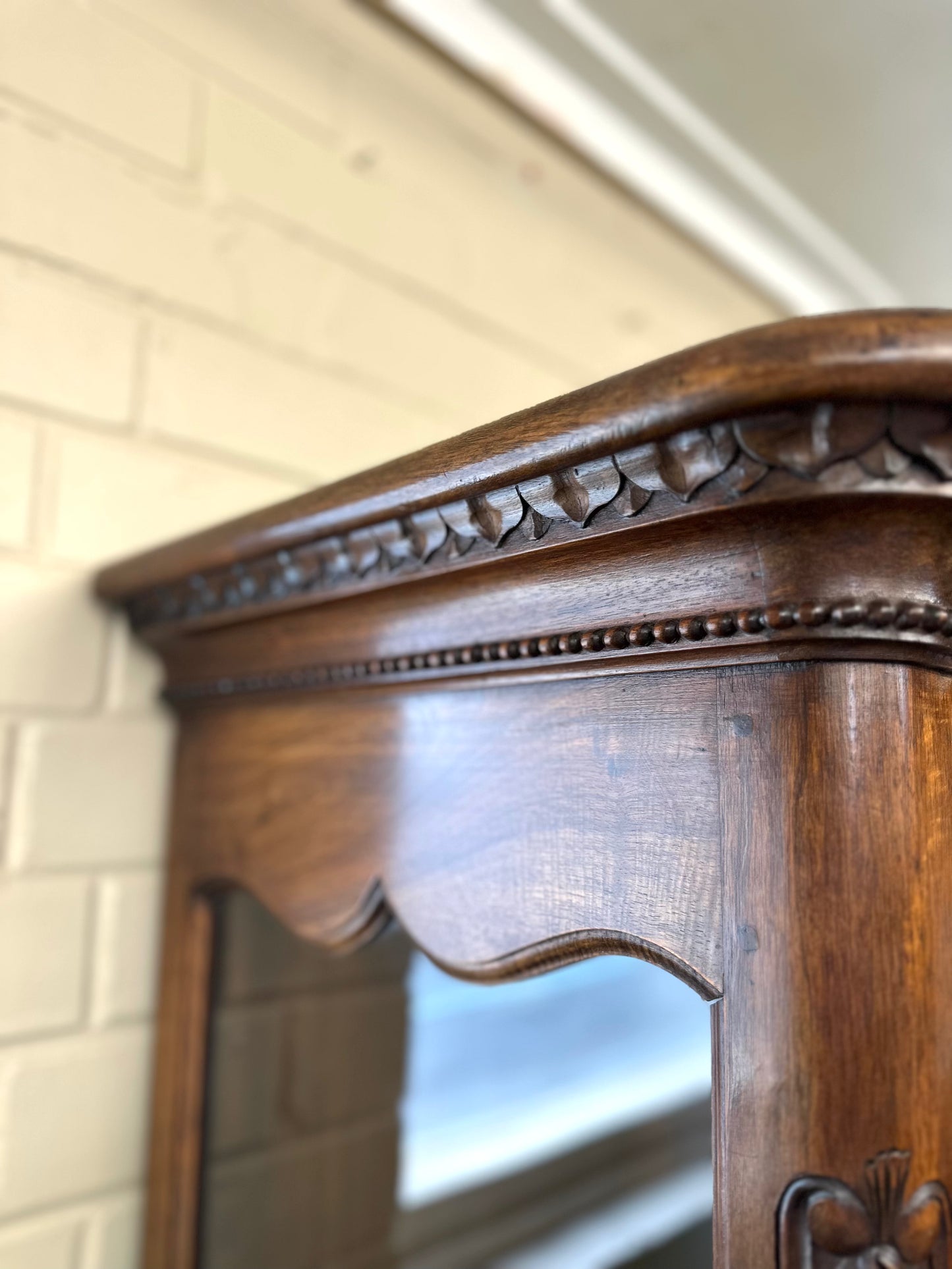 Antique French Flower Basket Vitrine