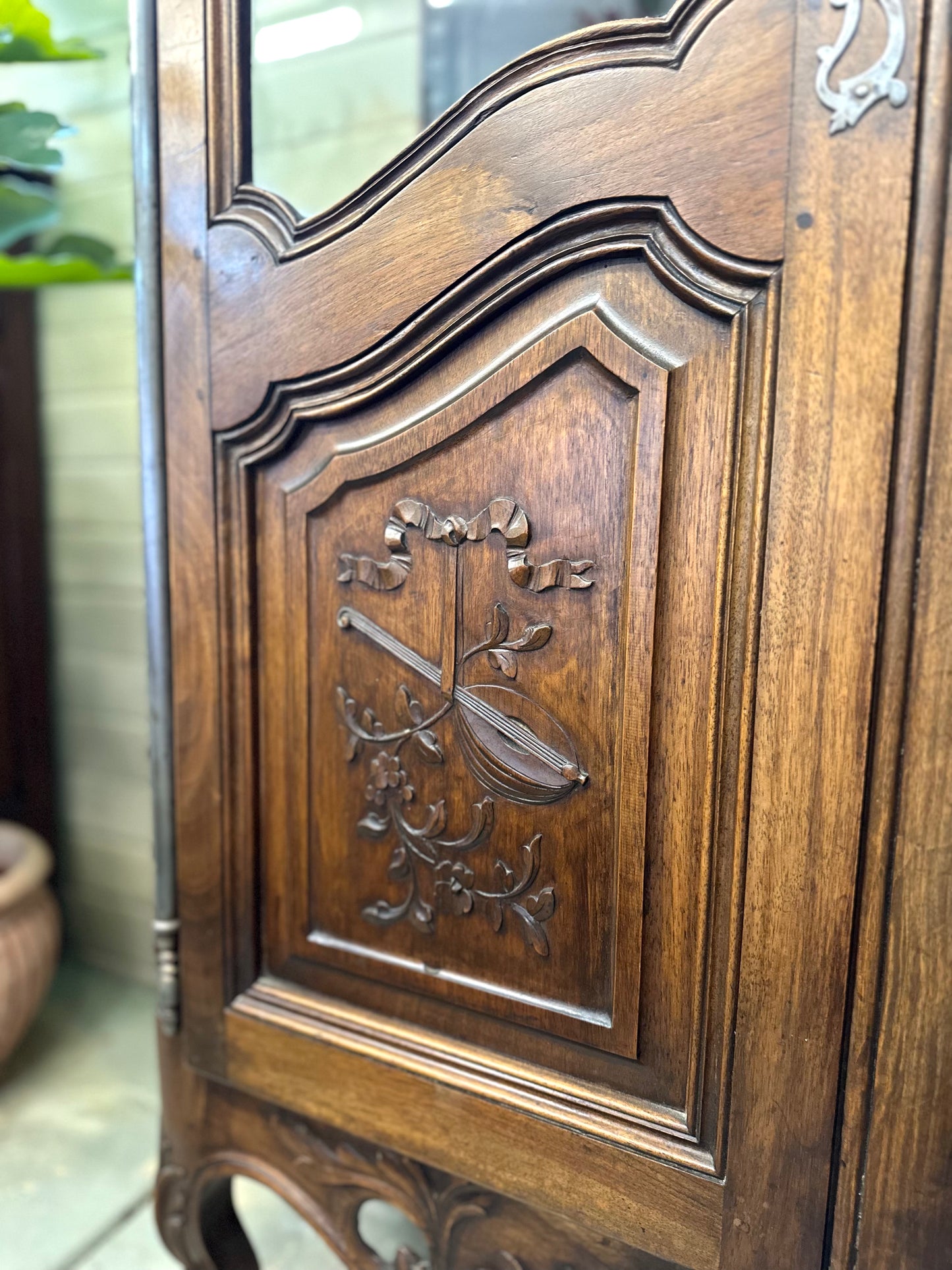 Antique French Flower Basket Vitrine