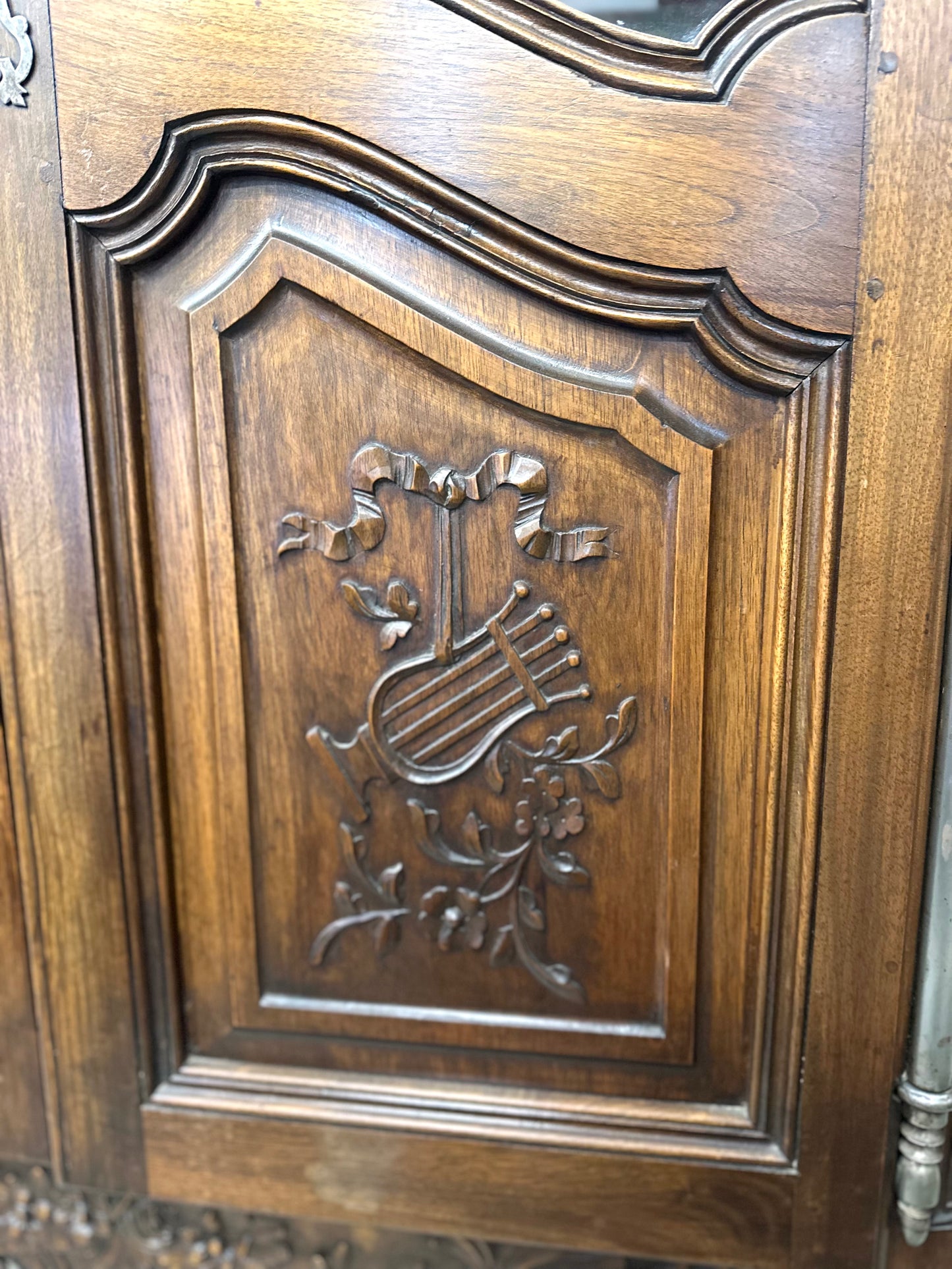 Antique French Flower Basket Vitrine