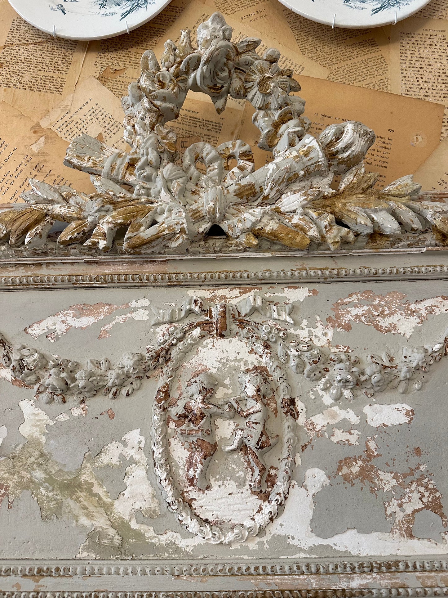 Antique French Small Louis XVI Style Mirror