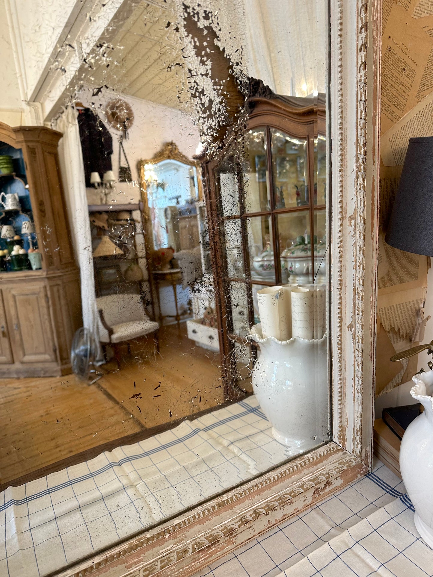 Antique French Small Louis XVI Style Mirror