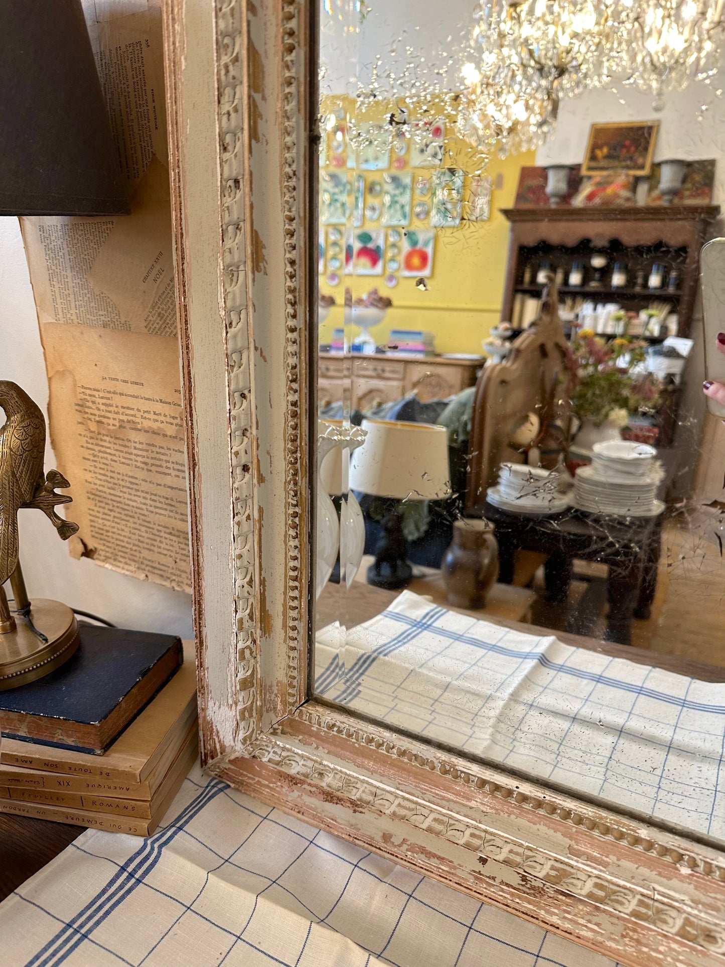 Antique French Small Louis XVI Style Mirror