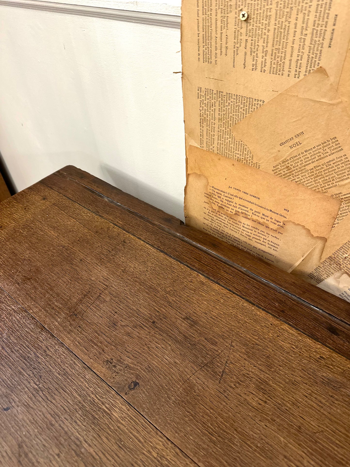 Antique French Oak 2 Door Sideboard