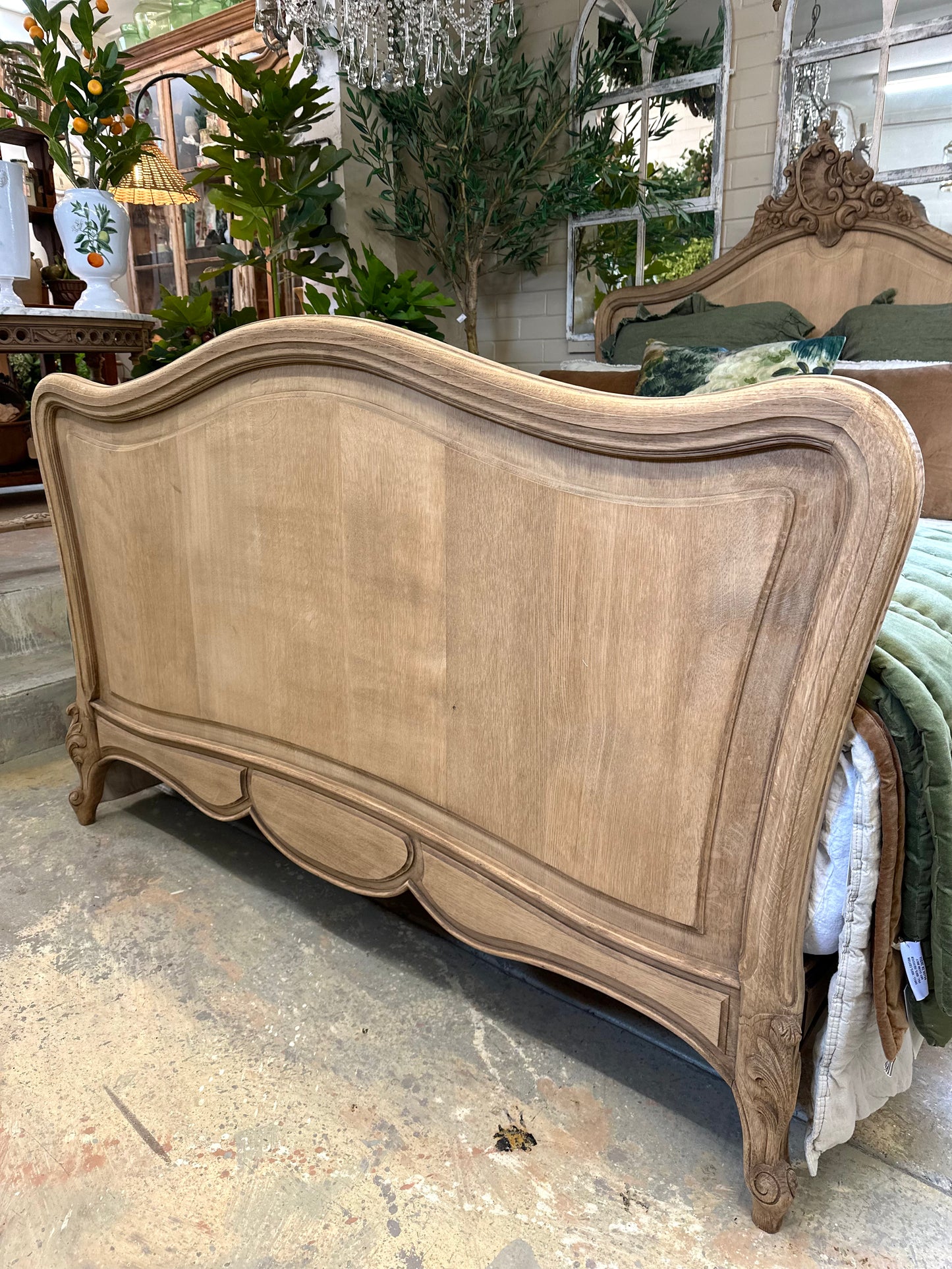 Antique French Louis XV Style Queen Size Bed