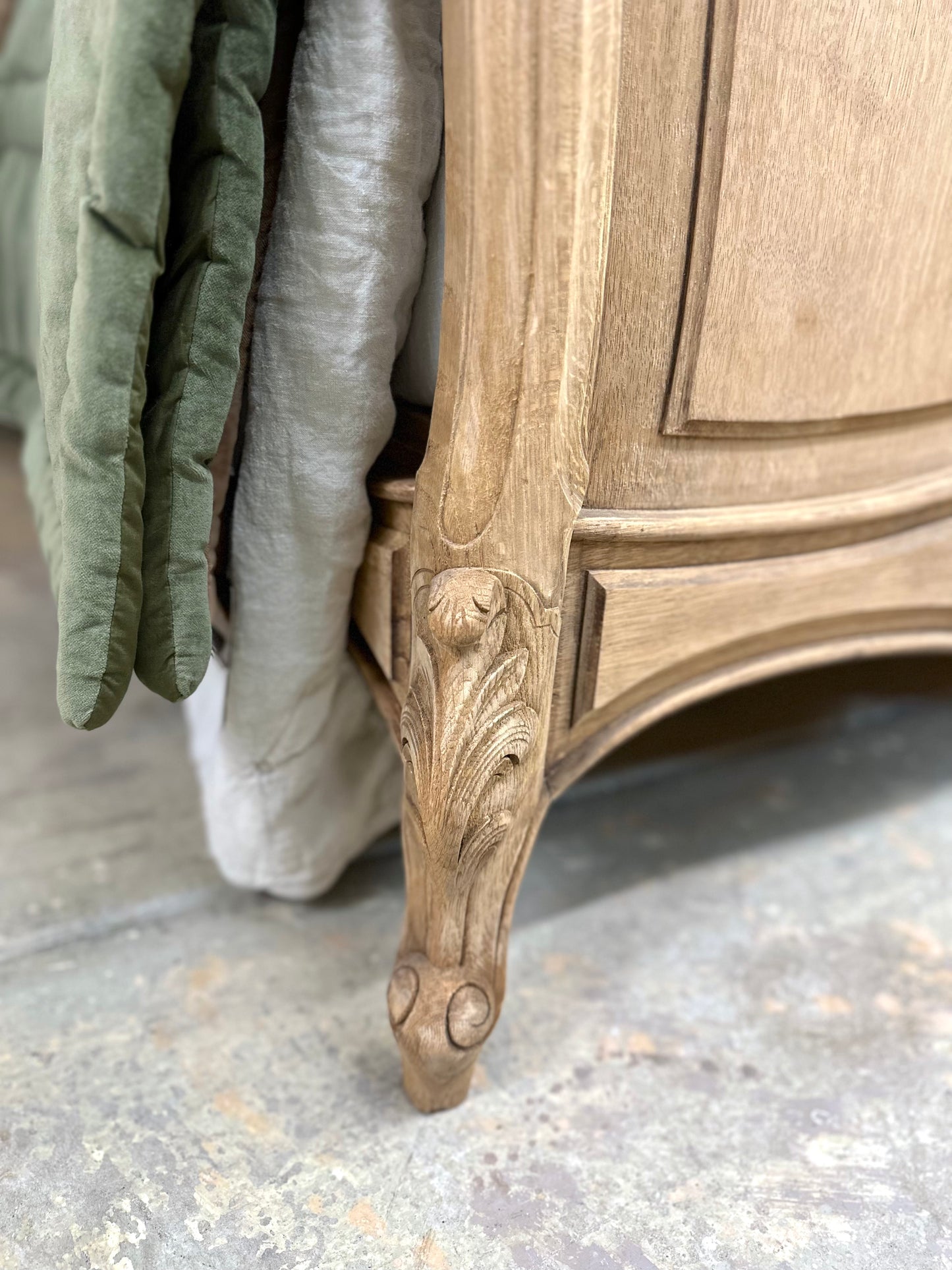 Antique French Louis XV Style Queen Size Bed