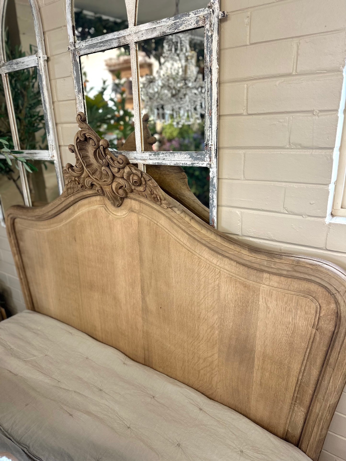 Antique French Louis XV Style Queen Size Bed