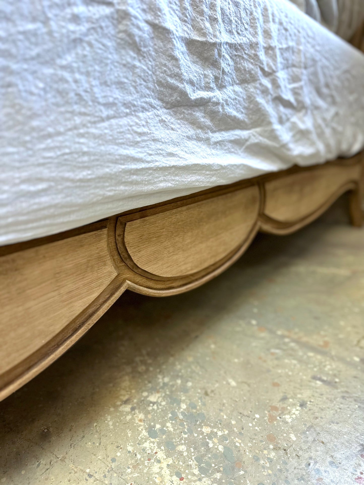 Antique French Louis XV Style Queen Size Bed