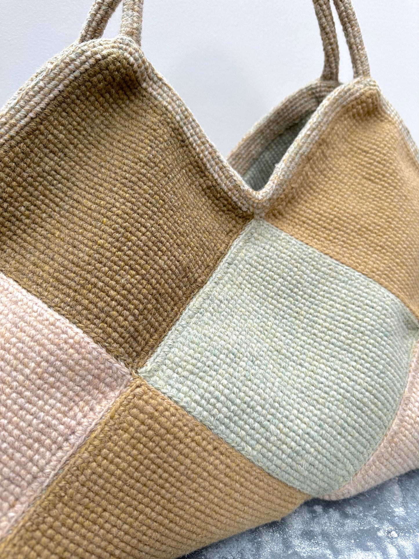 Sophie Digard Large Pastel Crochet Wool Bag