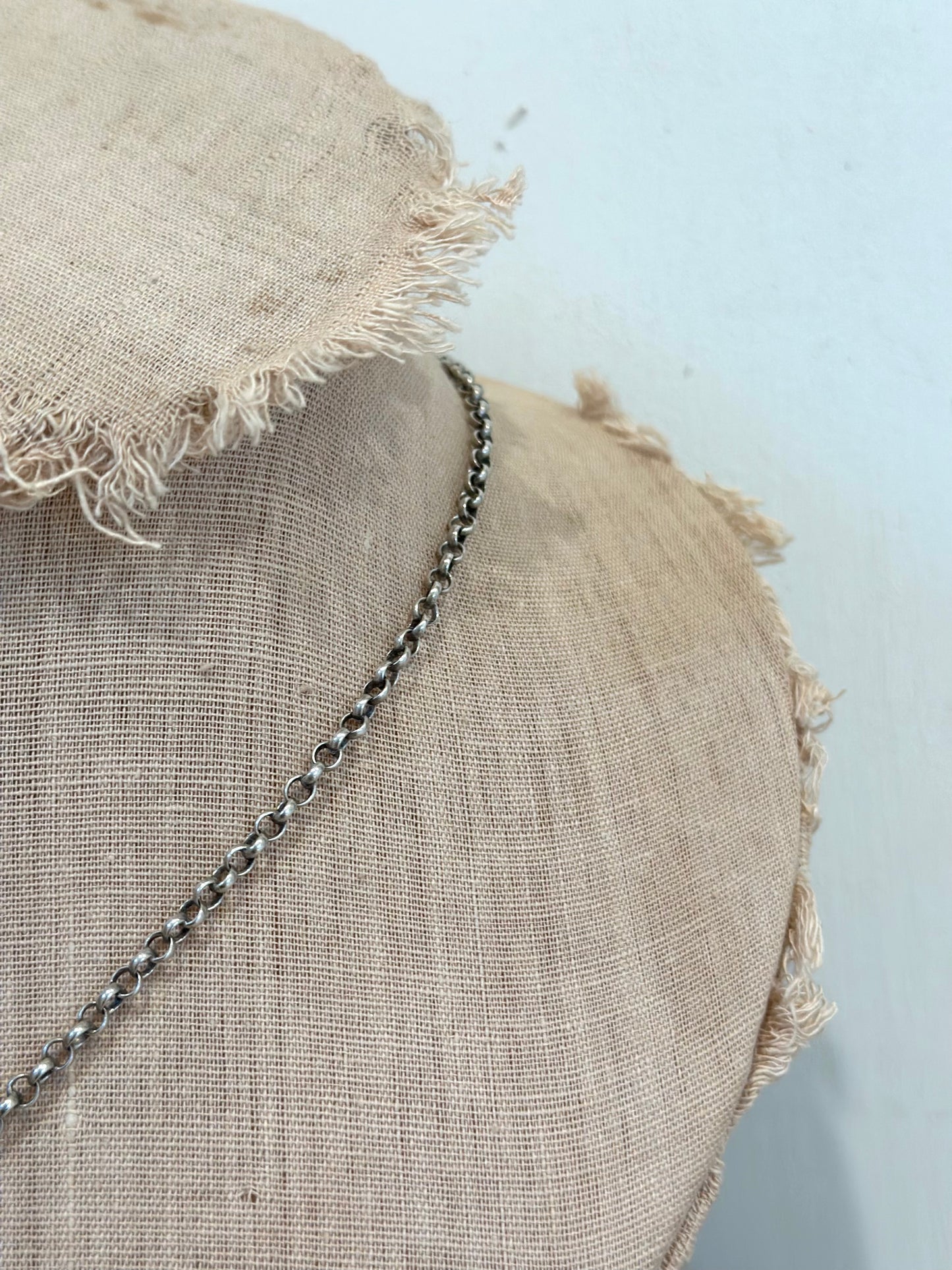 Antique French Necklace With Oval 'Poudrier' Locket