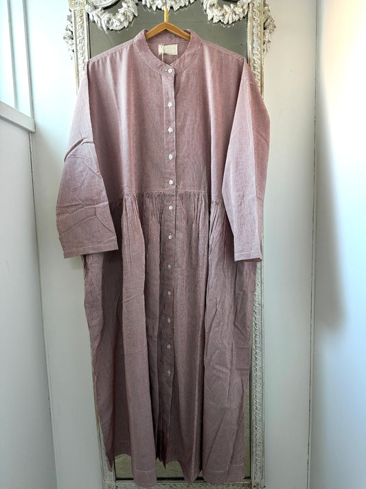 Metta Oak Gathered Waist Dress - Candy Stripe