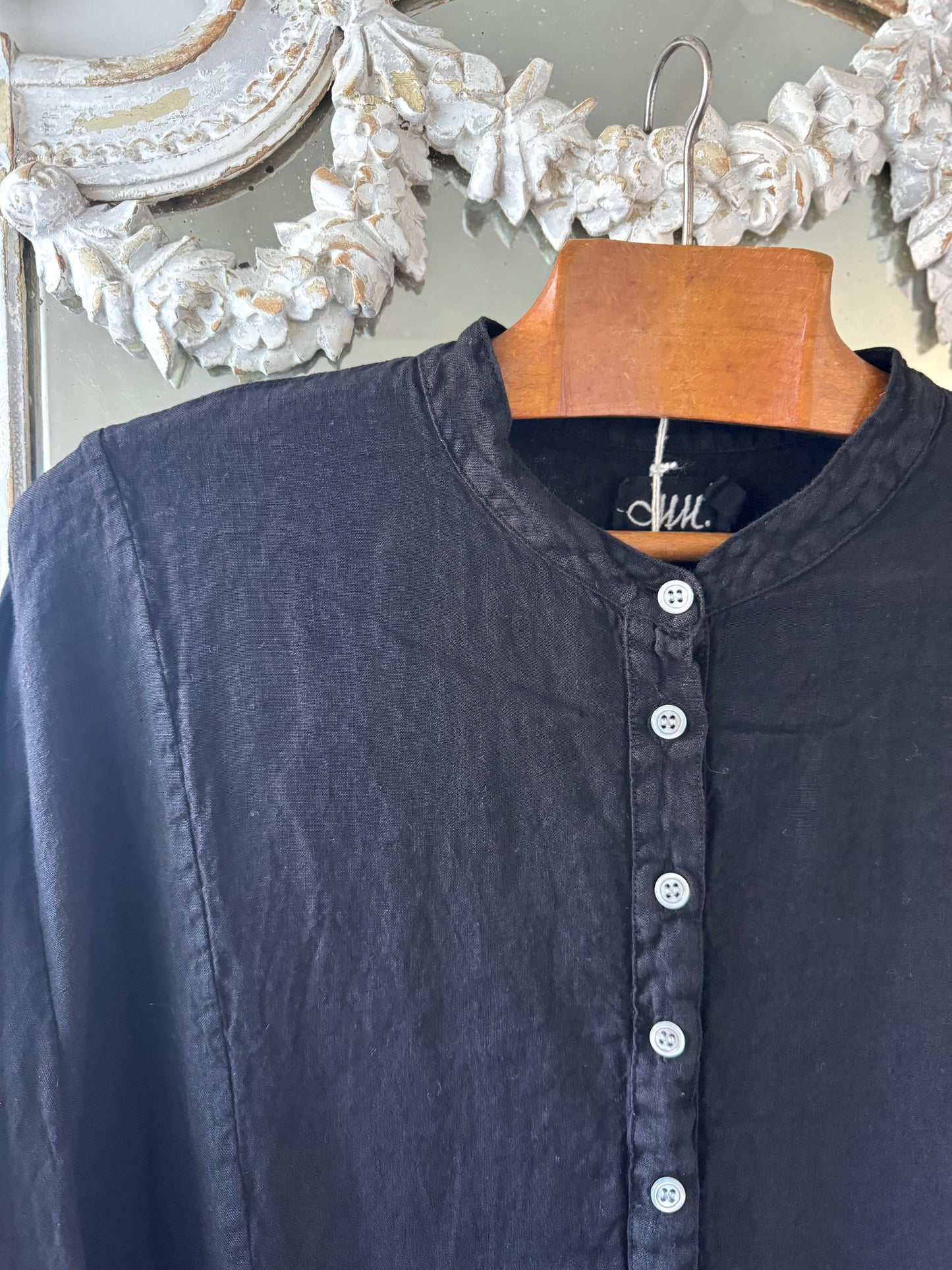 Metta Faye Linen Dress - Black