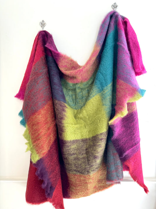 Mantas Ezcaray Multi Colour Mohair Blanket I