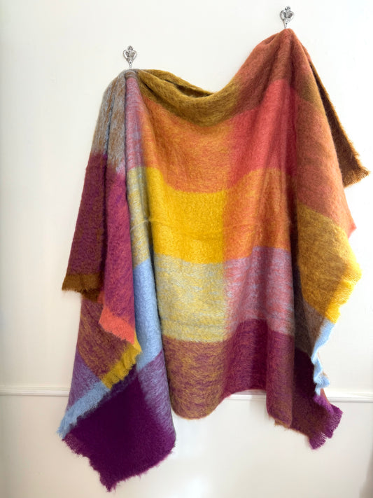 Mantas Ezcaray Multi Colour Mohair Blanket II