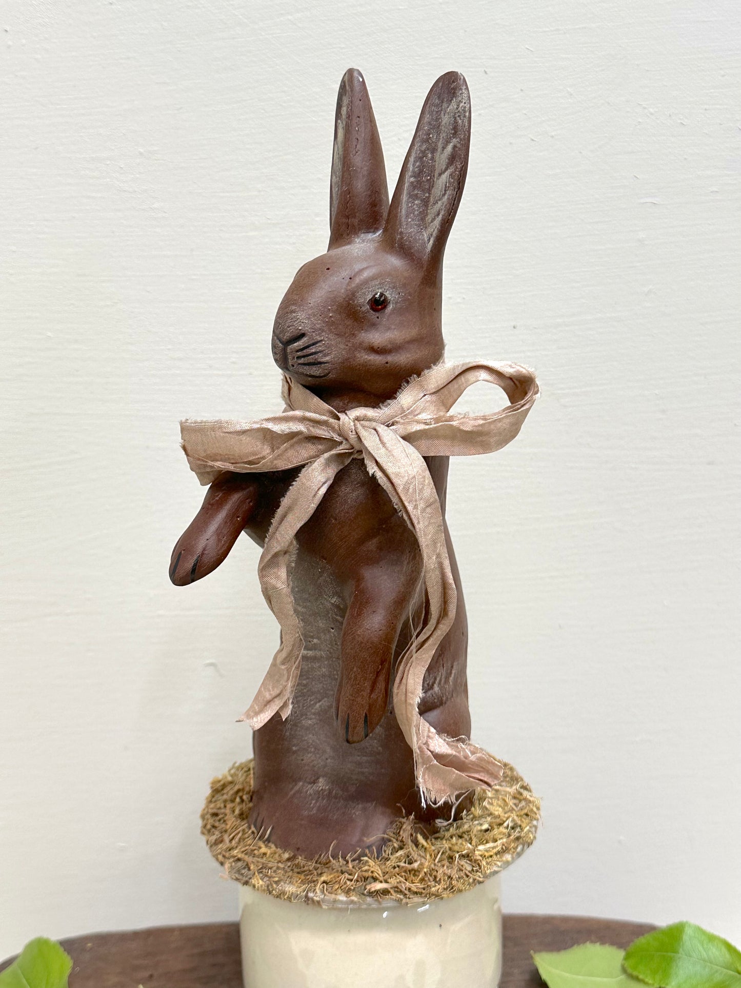 Handmade Papier-Mâché German Medium And Small Easter Rabbits
