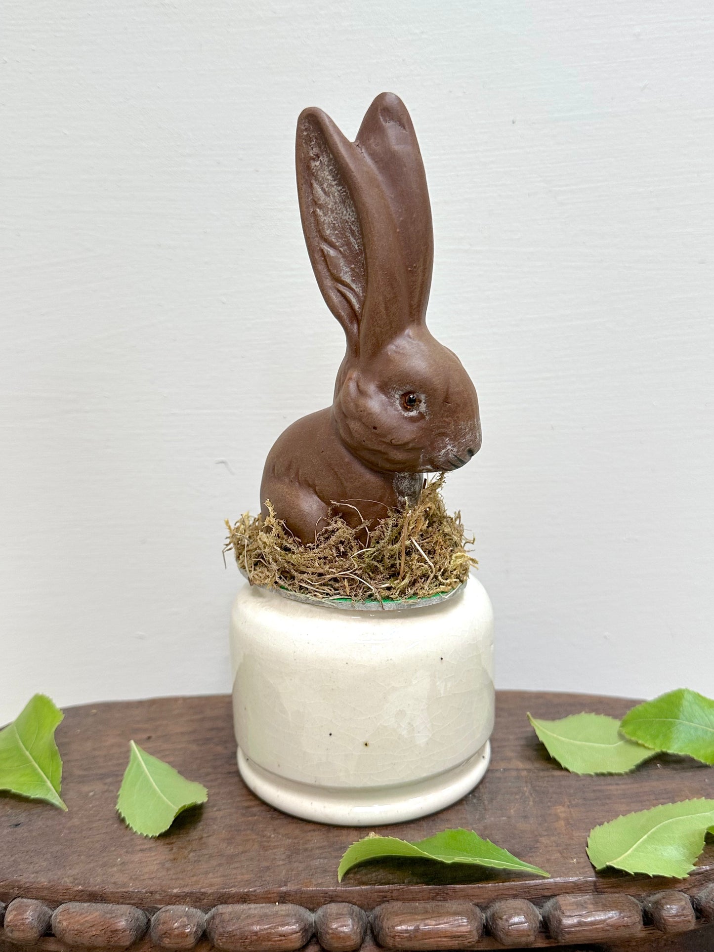 Handmade Papier-Mâché German Medium And Small Easter Rabbits