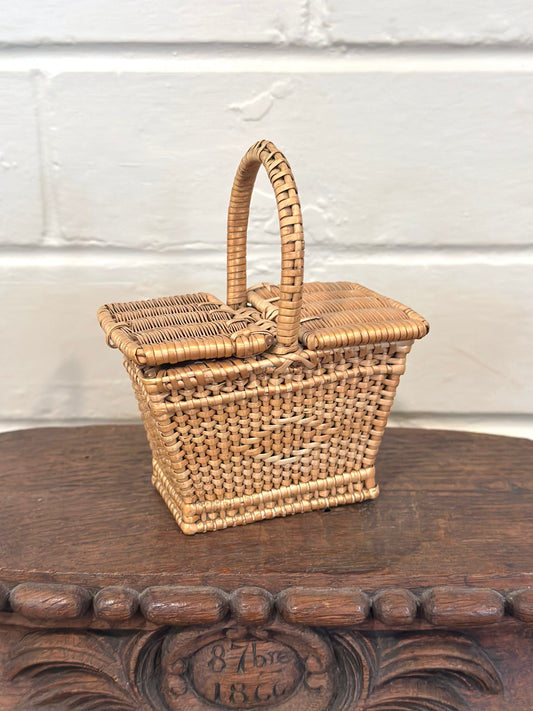 Antique French Petite Woven Basket