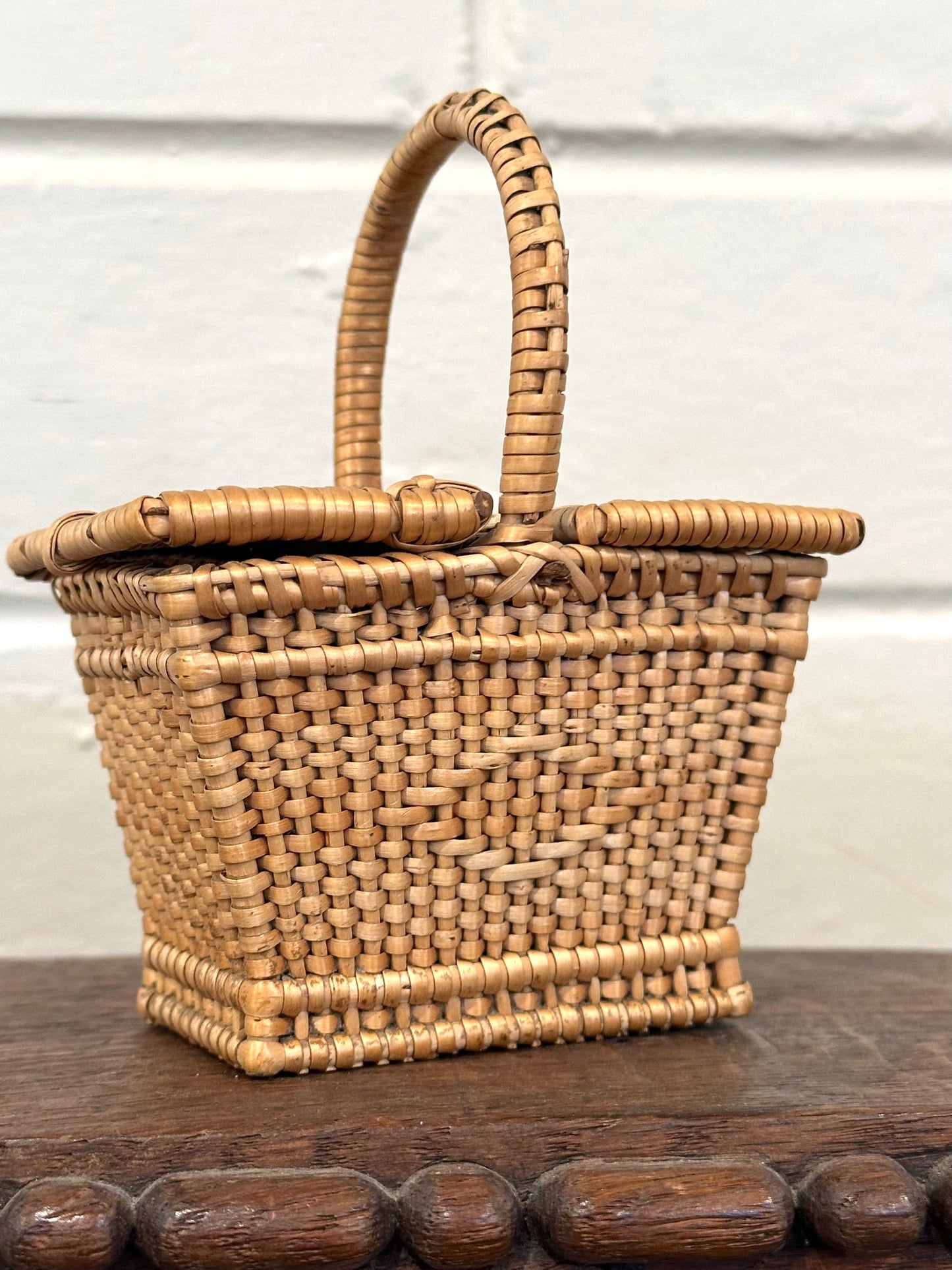 Antique French Petite Woven Basket