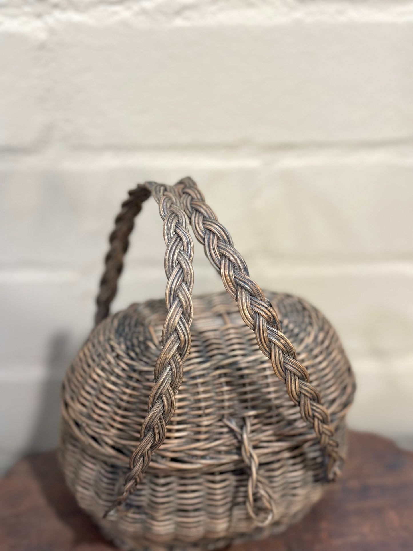 Antique French Small Woven Basket