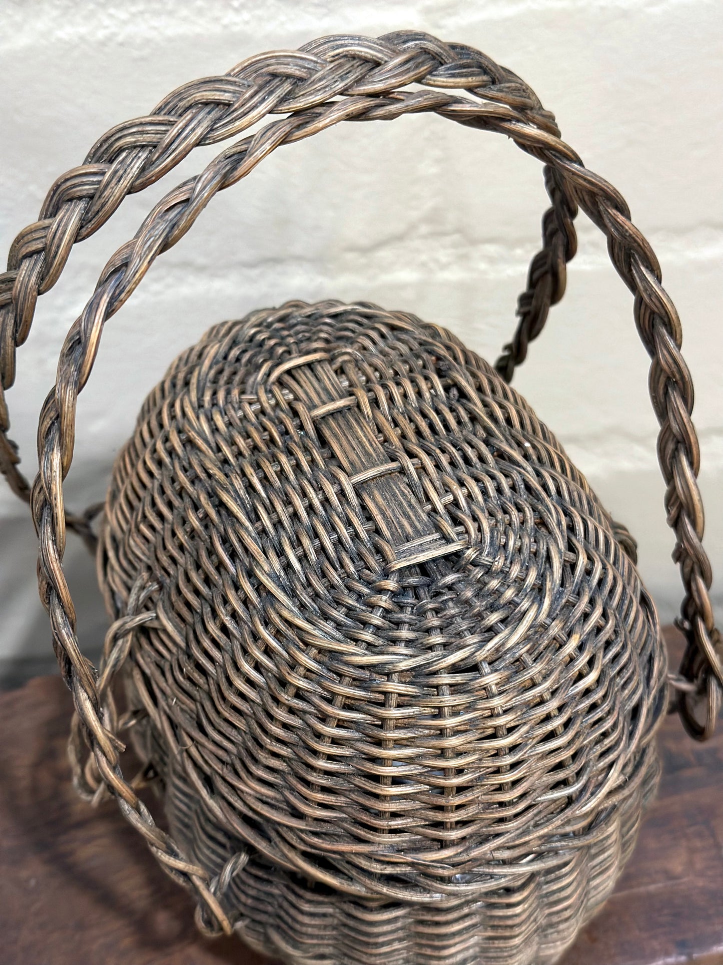 Antique French Small Woven Basket